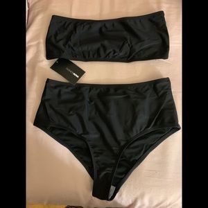 Fashion Nova Black High Wasted Bikini